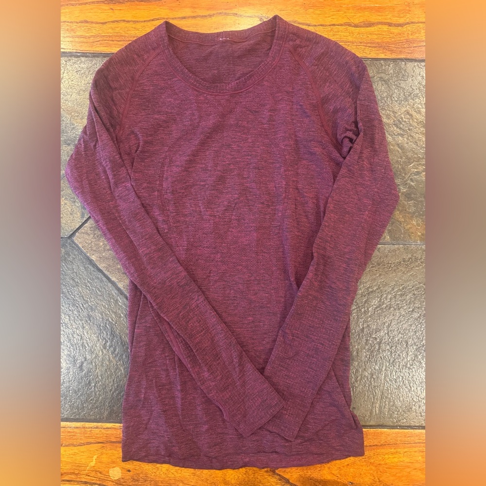 lululemon athletica heathered burgundy swiftly